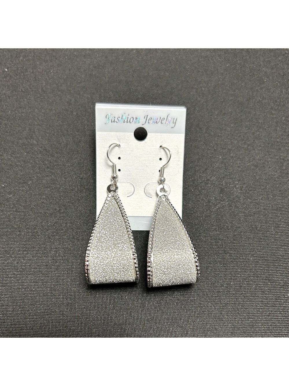 Sparkling Silvertone Drop Earrings